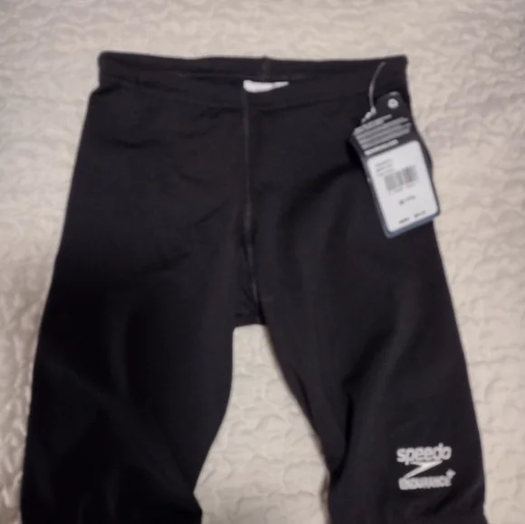 Speedo Competitive Jammer Black Swimsuit 22 youth Endurance Team black Nwt